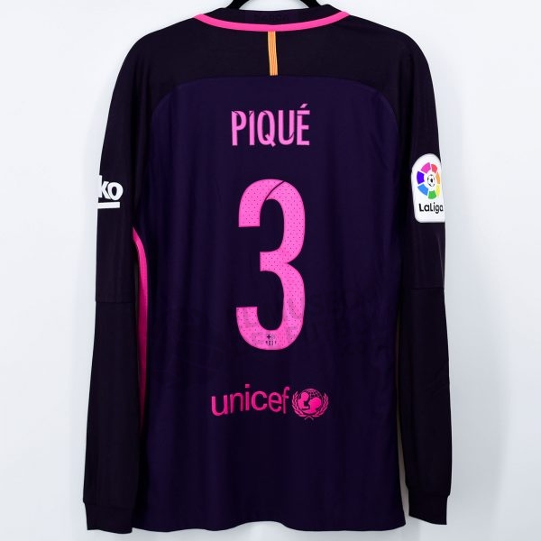 2016-17 Fc Barcelona Away Shirt #3 PIQUÉ La Liga