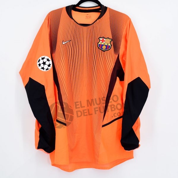 Camiseta Portero Fc Barcelona 2002-03 #26 VICTOR VALDES Champions League1
