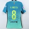 2016-17 Fc Barcelona Third Shirt #8 A. INIESTA La Liga